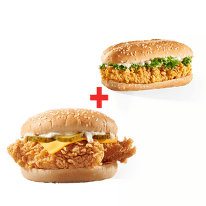 Dublu Crispy Burger + Crispy Sandwich